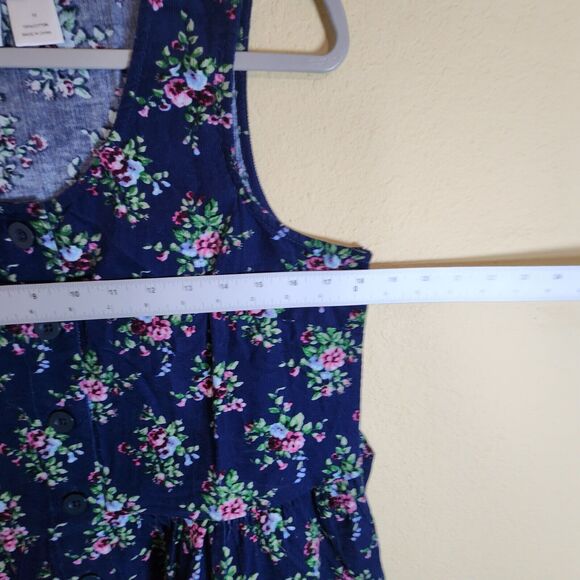 Vermont Country Store button up corduroy tank floral dress Prarie maxi MEDIUM - Picture 9 of 10